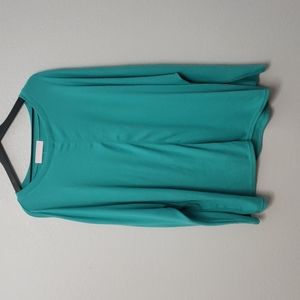 One Eleven North Teal Dolman Style Long Sleeve Top
